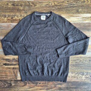 FAT FACE British Designed Cotton Cashmere Raglan Sleeve Crew-Neck Sweater Black